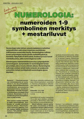 2. Numerologisten Unien Merkitykset